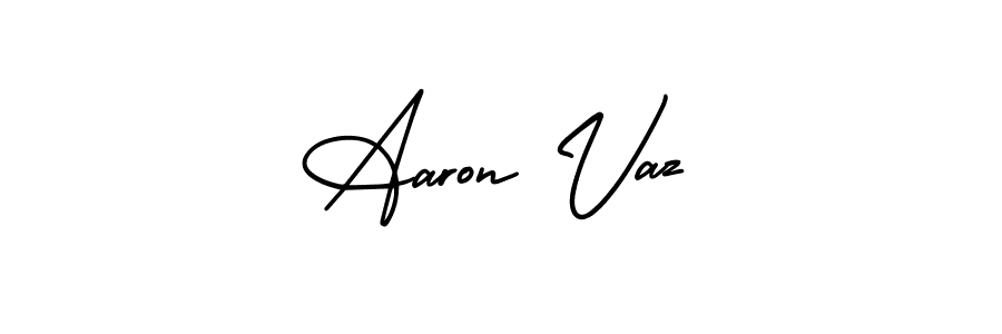 Similarly AmerikaSignatureDemo-Regular is the best handwritten signature design. Signature creator online .You can use it as an online autograph creator for name Aaron Vaz. Aaron Vaz signature style 3 images and pictures png