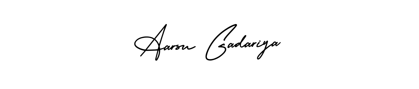 Use a signature maker to create a handwritten signature online. With this signature software, you can design (AmerikaSignatureDemo-Regular) your own signature for name Aarsu Gadariya. Aarsu Gadariya signature style 3 images and pictures png