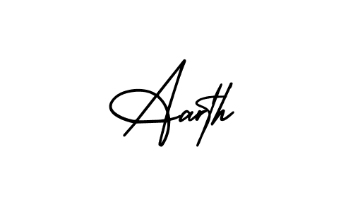 AmerikaSignatureDemo-Regular is a professional signature style that is perfect for those who want to add a touch of class to their signature. It is also a great choice for those who want to make their signature more unique. Get Aarth name to fancy signature for free. Aarth signature style 3 images and pictures png