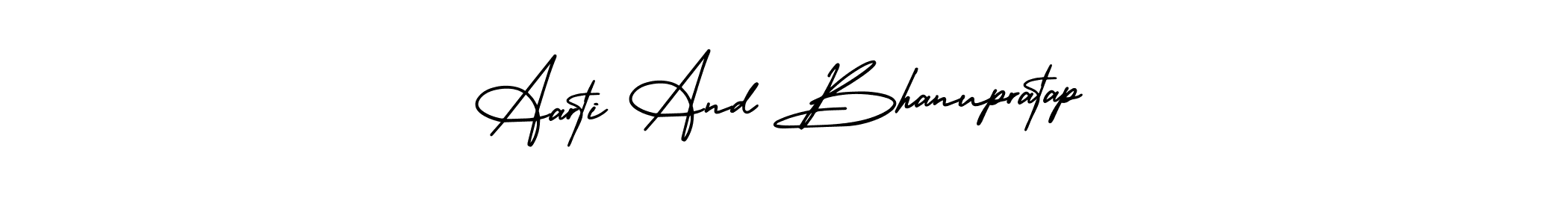 This is the best signature style for the Aarti And Bhanupratap name. Also you like these signature font (AmerikaSignatureDemo-Regular). Mix name signature. Aarti And Bhanupratap signature style 3 images and pictures png