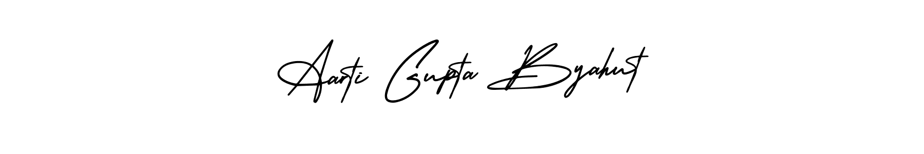 It looks lik you need a new signature style for name Aarti Gupta Byahut. Design unique handwritten (AmerikaSignatureDemo-Regular) signature with our free signature maker in just a few clicks. Aarti Gupta Byahut signature style 3 images and pictures png