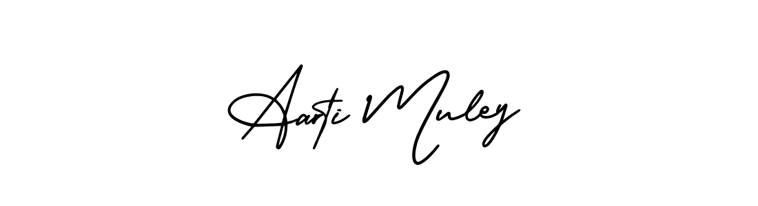 Make a beautiful signature design for name Aarti Muley. With this signature (AmerikaSignatureDemo-Regular) style, you can create a handwritten signature for free. Aarti Muley signature style 3 images and pictures png