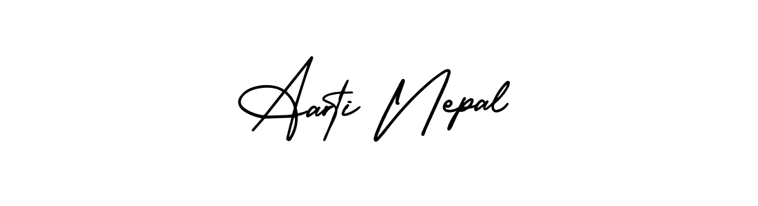 Make a beautiful signature design for name Aarti Nepal. With this signature (AmerikaSignatureDemo-Regular) style, you can create a handwritten signature for free. Aarti Nepal signature style 3 images and pictures png