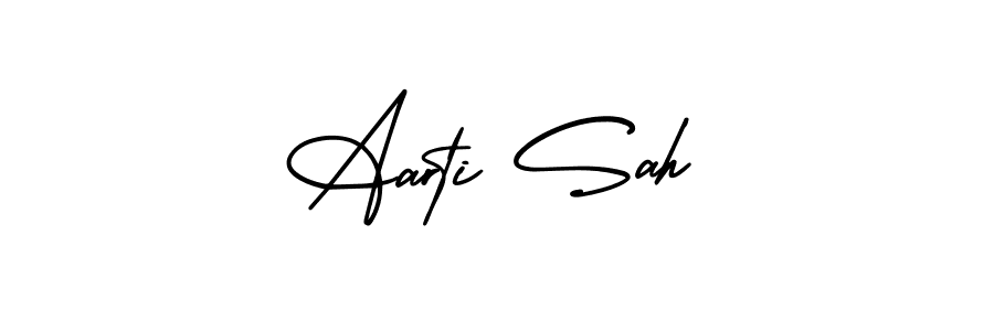 Also You can easily find your signature by using the search form. We will create Aarti Sah name handwritten signature images for you free of cost using AmerikaSignatureDemo-Regular sign style. Aarti Sah signature style 3 images and pictures png