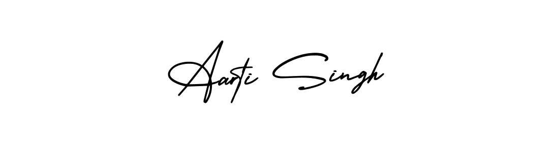 You should practise on your own different ways (AmerikaSignatureDemo-Regular) to write your name (Aarti Singh) in signature. don't let someone else do it for you. Aarti Singh signature style 3 images and pictures png