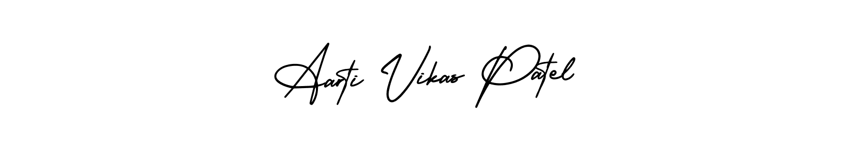 Make a beautiful signature design for name Aarti Vikas Patel. With this signature (AmerikaSignatureDemo-Regular) style, you can create a handwritten signature for free. Aarti Vikas Patel signature style 3 images and pictures png