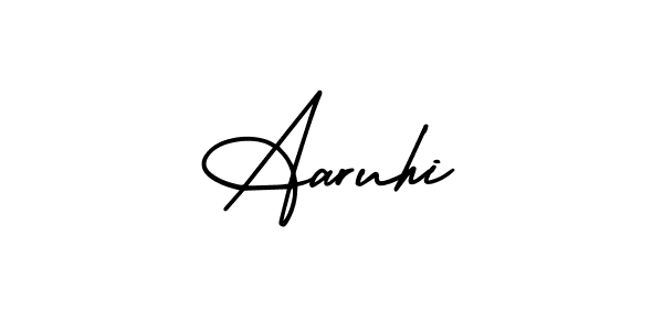 Make a beautiful signature design for name Aaruhi. With this signature (AmerikaSignatureDemo-Regular) style, you can create a handwritten signature for free. Aaruhi signature style 3 images and pictures png