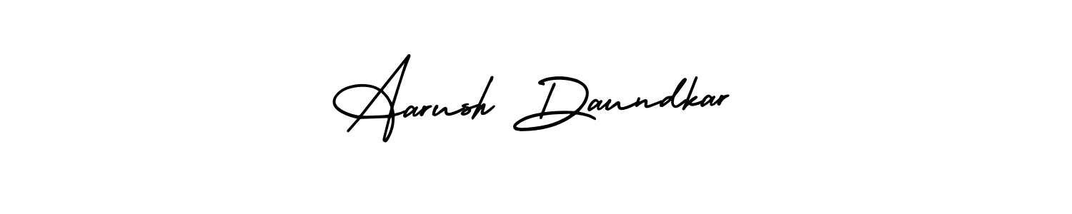 See photos of Aarush Daundkar official signature by Spectra . Check more albums & portfolios. Read reviews & check more about AmerikaSignatureDemo-Regular font. Aarush Daundkar signature style 3 images and pictures png