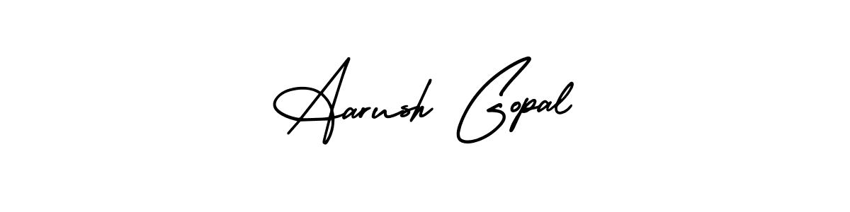How to make Aarush Gopal name signature. Use AmerikaSignatureDemo-Regular style for creating short signs online. This is the latest handwritten sign. Aarush Gopal signature style 3 images and pictures png