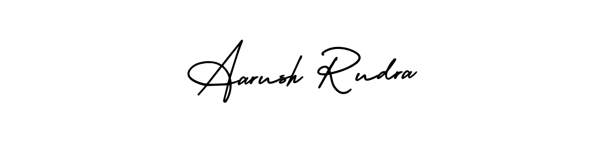 Make a beautiful signature design for name Aarush Rudra. With this signature (AmerikaSignatureDemo-Regular) style, you can create a handwritten signature for free. Aarush Rudra signature style 3 images and pictures png