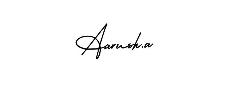 Aarush.a stylish signature style. Best Handwritten Sign (AmerikaSignatureDemo-Regular) for my name. Handwritten Signature Collection Ideas for my name Aarush.a. Aarush.a signature style 3 images and pictures png