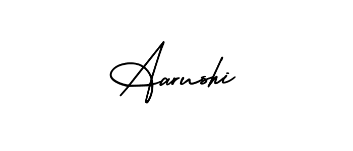 Use a signature maker to create a handwritten signature online. With this signature software, you can design (AmerikaSignatureDemo-Regular) your own signature for name Aarushi. Aarushi signature style 3 images and pictures png