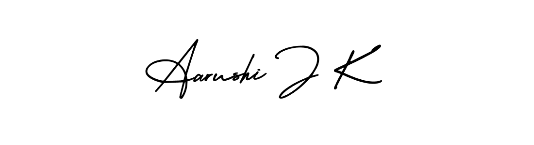 Create a beautiful signature design for name Aarushi J K. With this signature (AmerikaSignatureDemo-Regular) fonts, you can make a handwritten signature for free. Aarushi J K signature style 3 images and pictures png