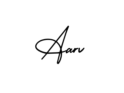 Make a beautiful signature design for name Aarv. With this signature (AmerikaSignatureDemo-Regular) style, you can create a handwritten signature for free. Aarv signature style 3 images and pictures png