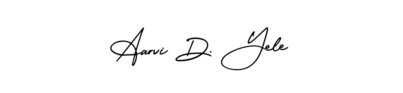 It looks lik you need a new signature style for name Aarvi D. Yele. Design unique handwritten (AmerikaSignatureDemo-Regular) signature with our free signature maker in just a few clicks. Aarvi D. Yele signature style 3 images and pictures png