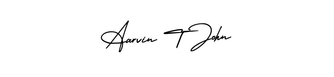 It looks lik you need a new signature style for name Aarvin T John. Design unique handwritten (AmerikaSignatureDemo-Regular) signature with our free signature maker in just a few clicks. Aarvin T John signature style 3 images and pictures png