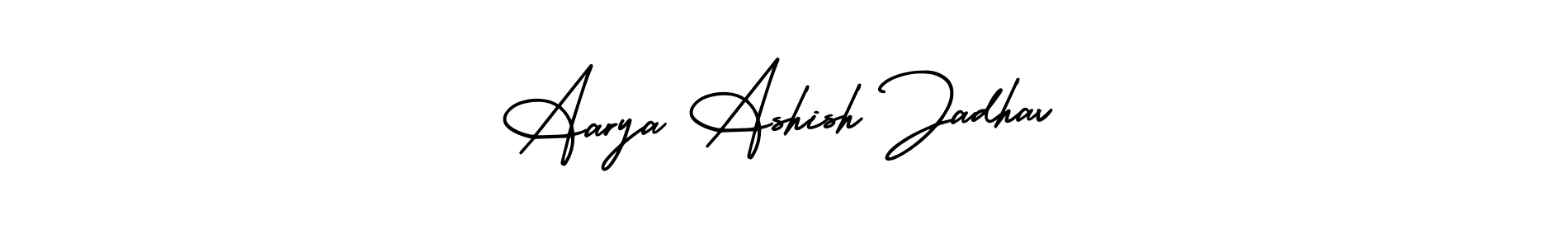 How to make Aarya Ashish Jadhav signature? AmerikaSignatureDemo-Regular is a professional autograph style. Create handwritten signature for Aarya Ashish Jadhav name. Aarya Ashish Jadhav signature style 3 images and pictures png