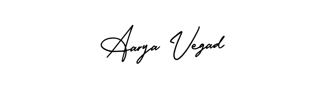Make a beautiful signature design for name Aarya Vegad. With this signature (AmerikaSignatureDemo-Regular) style, you can create a handwritten signature for free. Aarya Vegad signature style 3 images and pictures png