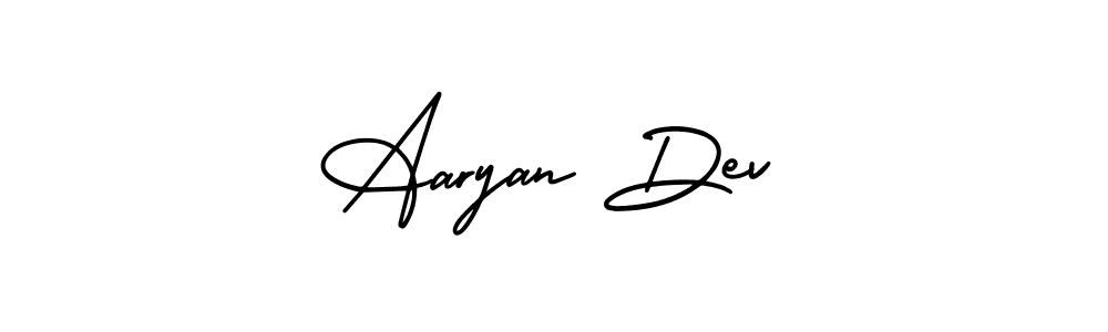 Use a signature maker to create a handwritten signature online. With this signature software, you can design (AmerikaSignatureDemo-Regular) your own signature for name Aaryan Dev. Aaryan Dev signature style 3 images and pictures png