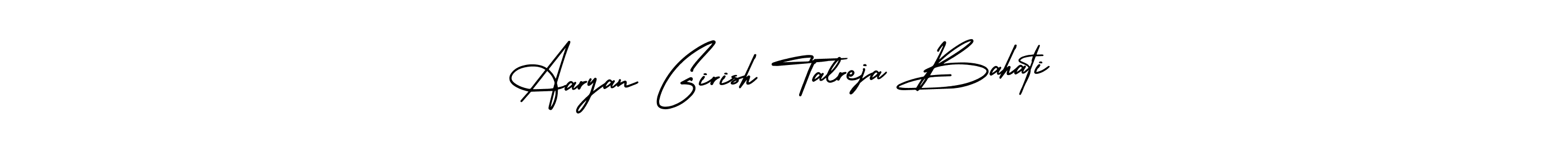 Use a signature maker to create a handwritten signature online. With this signature software, you can design (AmerikaSignatureDemo-Regular) your own signature for name Aaryan Girish Talreja Bahati. Aaryan Girish Talreja Bahati signature style 3 images and pictures png