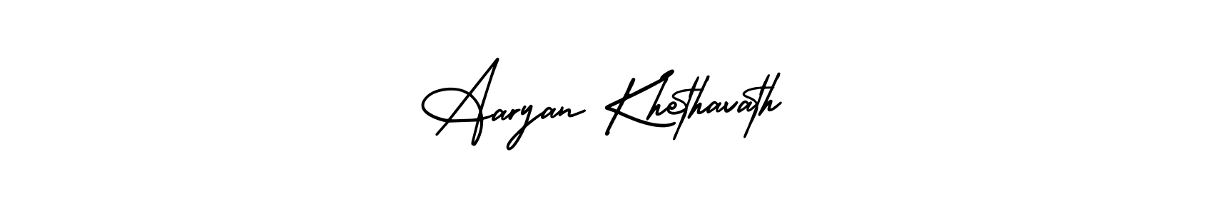 AmerikaSignatureDemo-Regular is a professional signature style that is perfect for those who want to add a touch of class to their signature. It is also a great choice for those who want to make their signature more unique. Get Aaryan Khethavath name to fancy signature for free. Aaryan Khethavath signature style 3 images and pictures png