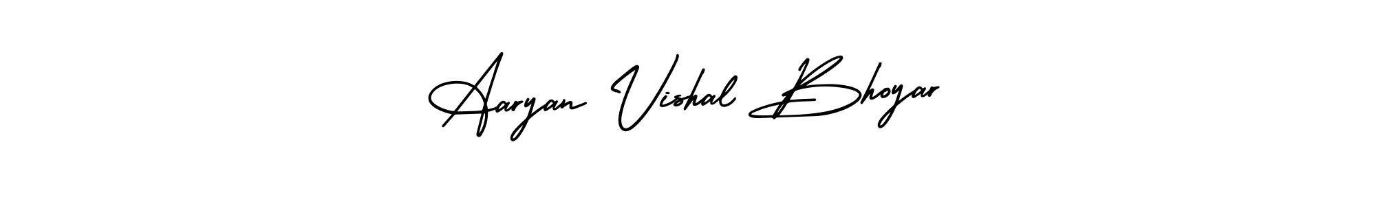 Similarly AmerikaSignatureDemo-Regular is the best handwritten signature design. Signature creator online .You can use it as an online autograph creator for name Aaryan Vishal Bhoyar. Aaryan Vishal Bhoyar signature style 3 images and pictures png