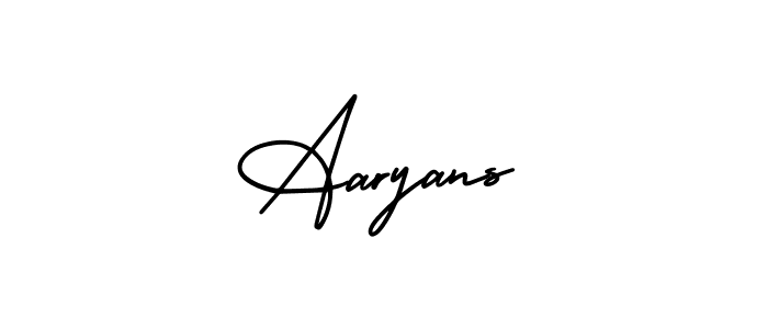 Make a beautiful signature design for name Aaryans. With this signature (AmerikaSignatureDemo-Regular) style, you can create a handwritten signature for free. Aaryans signature style 3 images and pictures png