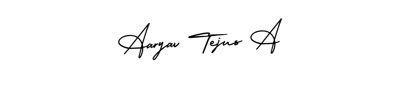 Also we have Aaryav Tejus A name is the best signature style. Create professional handwritten signature collection using AmerikaSignatureDemo-Regular autograph style. Aaryav Tejus A signature style 3 images and pictures png