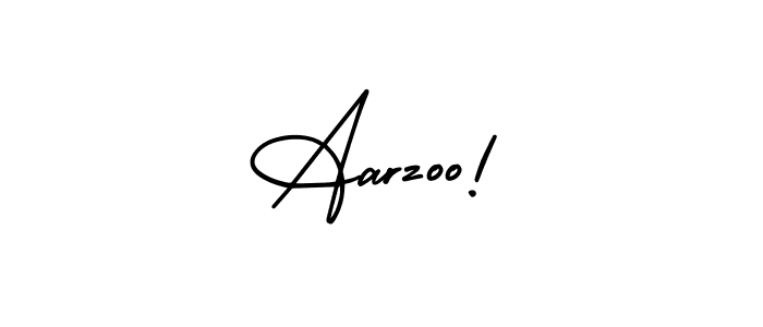 Use a signature maker to create a handwritten signature online. With this signature software, you can design (AmerikaSignatureDemo-Regular) your own signature for name Aarzoo!. Aarzoo! signature style 3 images and pictures png