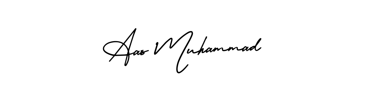 How to make Aas Muhammad name signature. Use AmerikaSignatureDemo-Regular style for creating short signs online. This is the latest handwritten sign. Aas Muhammad signature style 3 images and pictures png