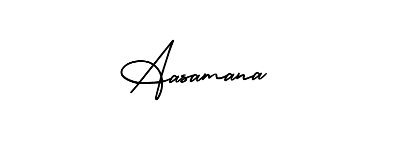 How to make Aasamana name signature. Use AmerikaSignatureDemo-Regular style for creating short signs online. This is the latest handwritten sign. Aasamana signature style 3 images and pictures png