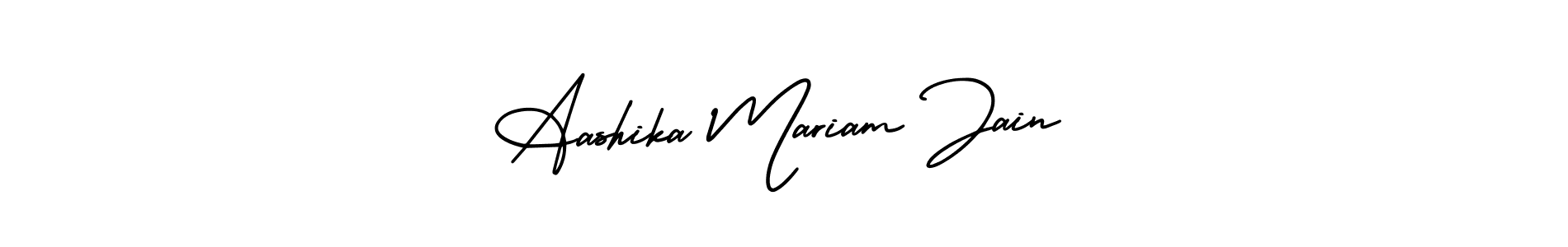 You can use this online signature creator to create a handwritten signature for the name Aashika Mariam Jain. This is the best online autograph maker. Aashika Mariam Jain signature style 3 images and pictures png