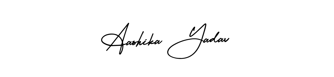 This is the best signature style for the Aashika Yadav name. Also you like these signature font (AmerikaSignatureDemo-Regular). Mix name signature. Aashika Yadav signature style 3 images and pictures png