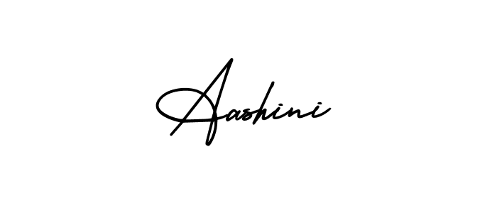 How to make Aashini name signature. Use AmerikaSignatureDemo-Regular style for creating short signs online. This is the latest handwritten sign. Aashini signature style 3 images and pictures png