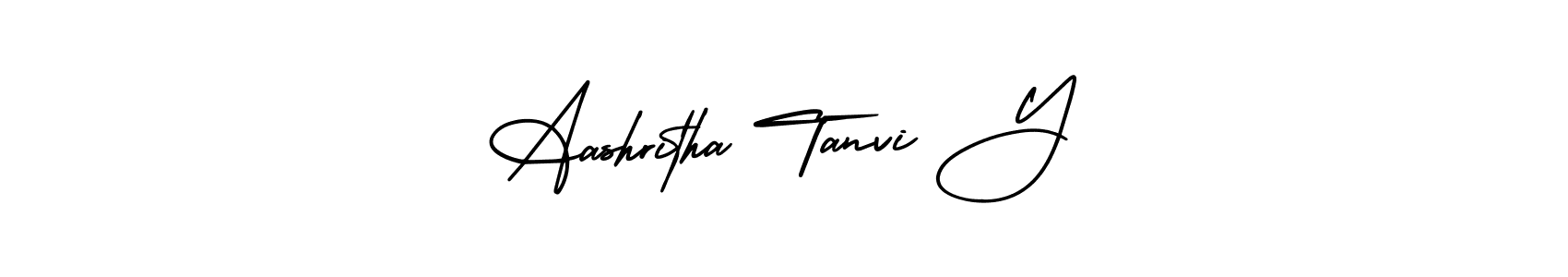 Similarly AmerikaSignatureDemo-Regular is the best handwritten signature design. Signature creator online .You can use it as an online autograph creator for name Aashritha Tanvi Y. Aashritha Tanvi Y signature style 3 images and pictures png