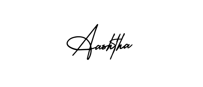 Use a signature maker to create a handwritten signature online. With this signature software, you can design (AmerikaSignatureDemo-Regular) your own signature for name Aashtha. Aashtha signature style 3 images and pictures png