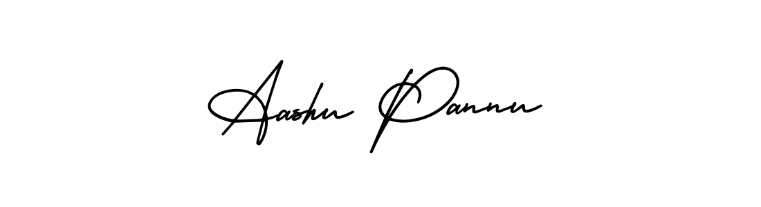 Create a beautiful signature design for name Aashu Pannu. With this signature (AmerikaSignatureDemo-Regular) fonts, you can make a handwritten signature for free. Aashu Pannu signature style 3 images and pictures png