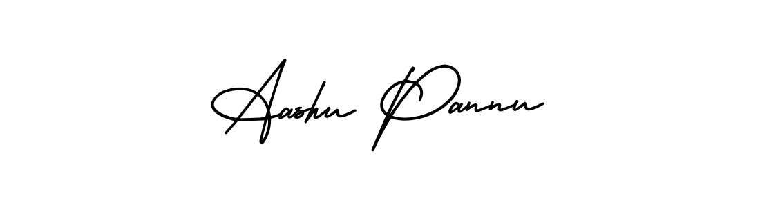 Create a beautiful signature design for name Aashu Pannu. With this signature (AmerikaSignatureDemo-Regular) fonts, you can make a handwritten signature for free. Aashu Pannu signature style 3 images and pictures png