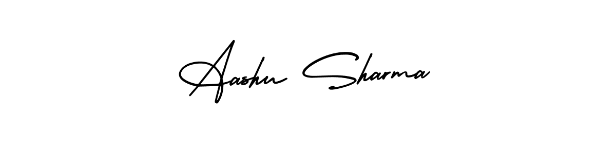 Make a beautiful signature design for name Aashu Sharma. With this signature (AmerikaSignatureDemo-Regular) style, you can create a handwritten signature for free. Aashu Sharma signature style 3 images and pictures png