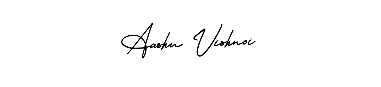 Aashu Vishnoi stylish signature style. Best Handwritten Sign (AmerikaSignatureDemo-Regular) for my name. Handwritten Signature Collection Ideas for my name Aashu Vishnoi. Aashu Vishnoi signature style 3 images and pictures png