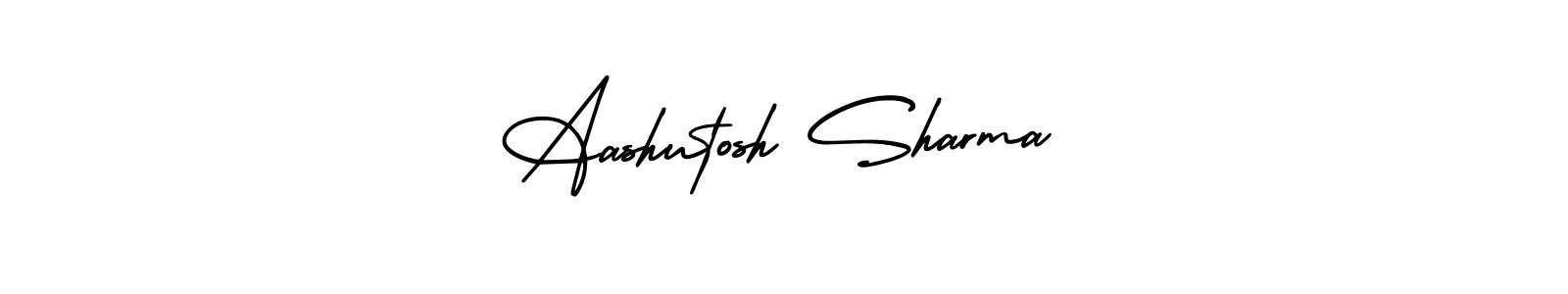 You should practise on your own different ways (AmerikaSignatureDemo-Regular) to write your name (Aashutosh Sharma) in signature. don't let someone else do it for you. Aashutosh Sharma signature style 3 images and pictures png