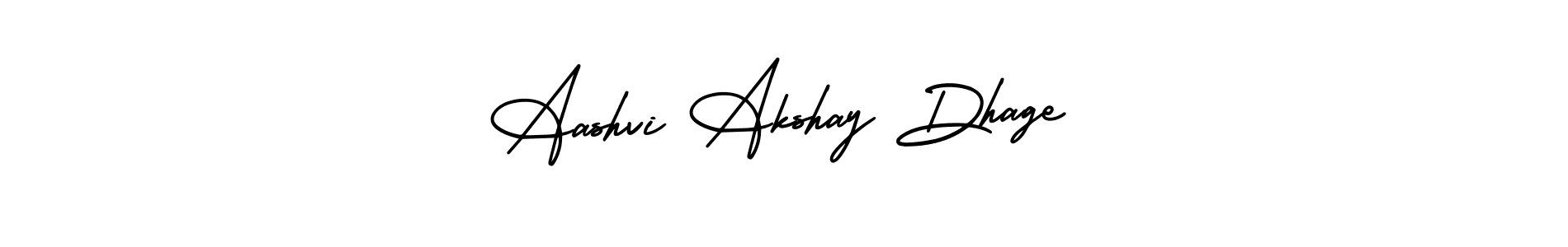 How to make Aashvi Akshay Dhage name signature. Use AmerikaSignatureDemo-Regular style for creating short signs online. This is the latest handwritten sign. Aashvi Akshay Dhage signature style 3 images and pictures png