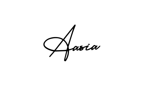 Aasia stylish signature style. Best Handwritten Sign (AmerikaSignatureDemo-Regular) for my name. Handwritten Signature Collection Ideas for my name Aasia. Aasia signature style 3 images and pictures png