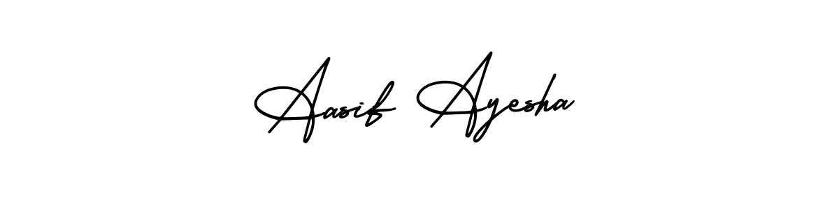 Similarly AmerikaSignatureDemo-Regular is the best handwritten signature design. Signature creator online .You can use it as an online autograph creator for name Aasif Ayesha. Aasif Ayesha signature style 3 images and pictures png