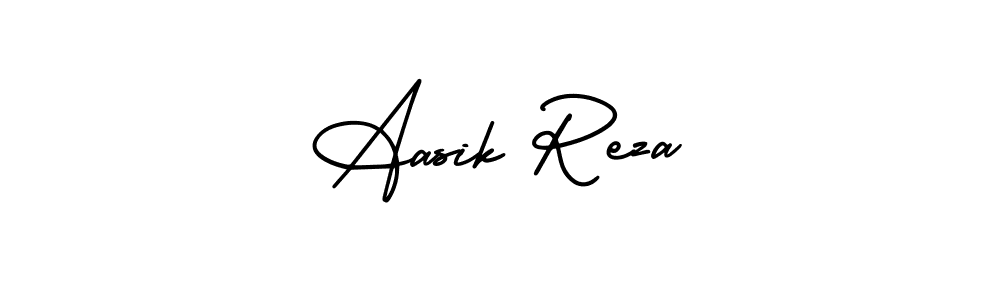 How to make Aasik Reza name signature. Use AmerikaSignatureDemo-Regular style for creating short signs online. This is the latest handwritten sign. Aasik Reza signature style 3 images and pictures png