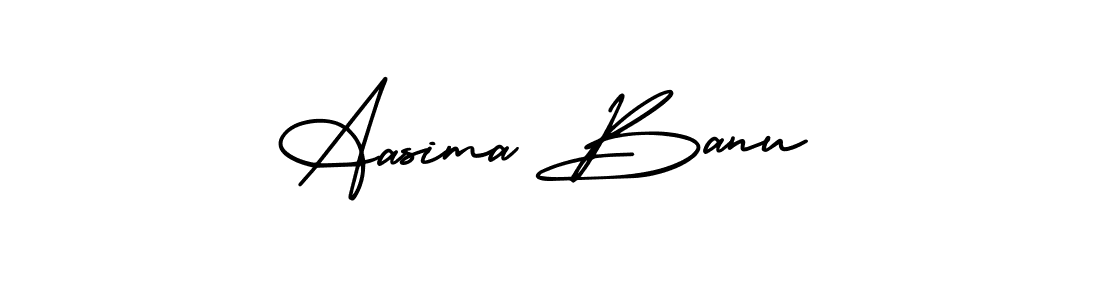 This is the best signature style for the Aasima Banu name. Also you like these signature font (AmerikaSignatureDemo-Regular). Mix name signature. Aasima Banu signature style 3 images and pictures png