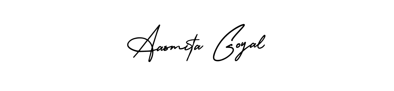 How to make Aasmita Goyal signature? AmerikaSignatureDemo-Regular is a professional autograph style. Create handwritten signature for Aasmita Goyal name. Aasmita Goyal signature style 3 images and pictures png