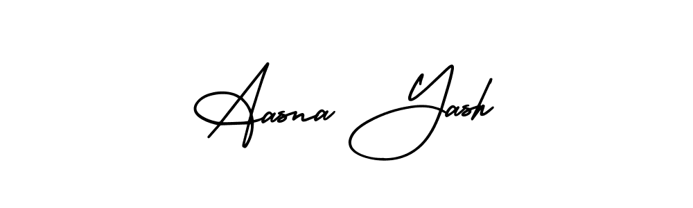 AmerikaSignatureDemo-Regular is a professional signature style that is perfect for those who want to add a touch of class to their signature. It is also a great choice for those who want to make their signature more unique. Get Aasna Yash name to fancy signature for free. Aasna Yash signature style 3 images and pictures png