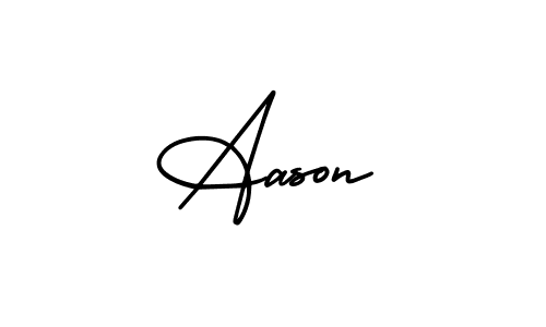 It looks lik you need a new signature style for name Aason. Design unique handwritten (AmerikaSignatureDemo-Regular) signature with our free signature maker in just a few clicks. Aason signature style 3 images and pictures png