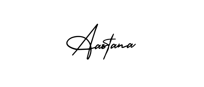 How to make Aastana name signature. Use AmerikaSignatureDemo-Regular style for creating short signs online. This is the latest handwritten sign. Aastana signature style 3 images and pictures png